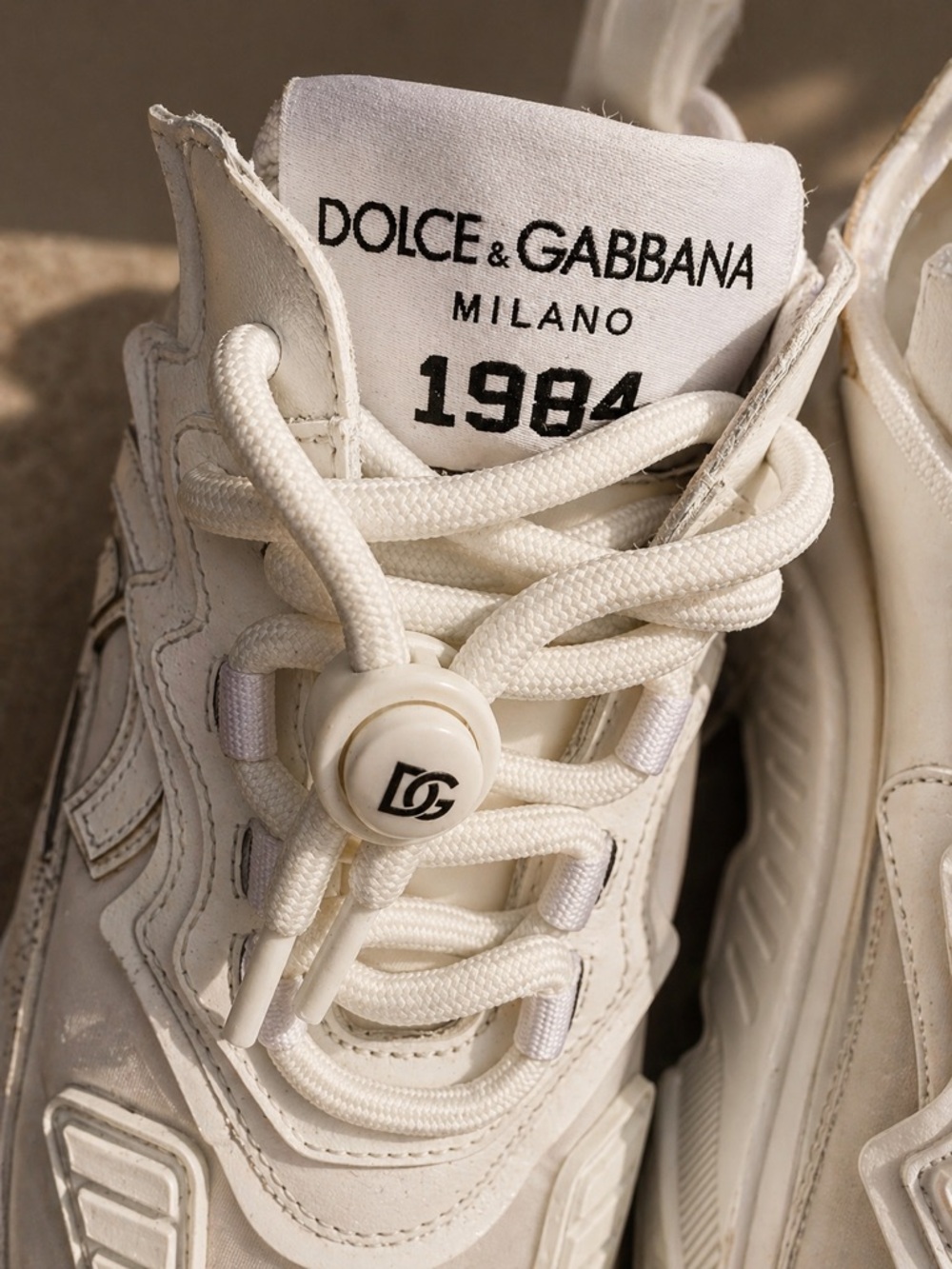 Dolce & Gabbana Mixed-materials Daymaster White Sneakers Unisex Size EU 41 - Picture 12 of 17